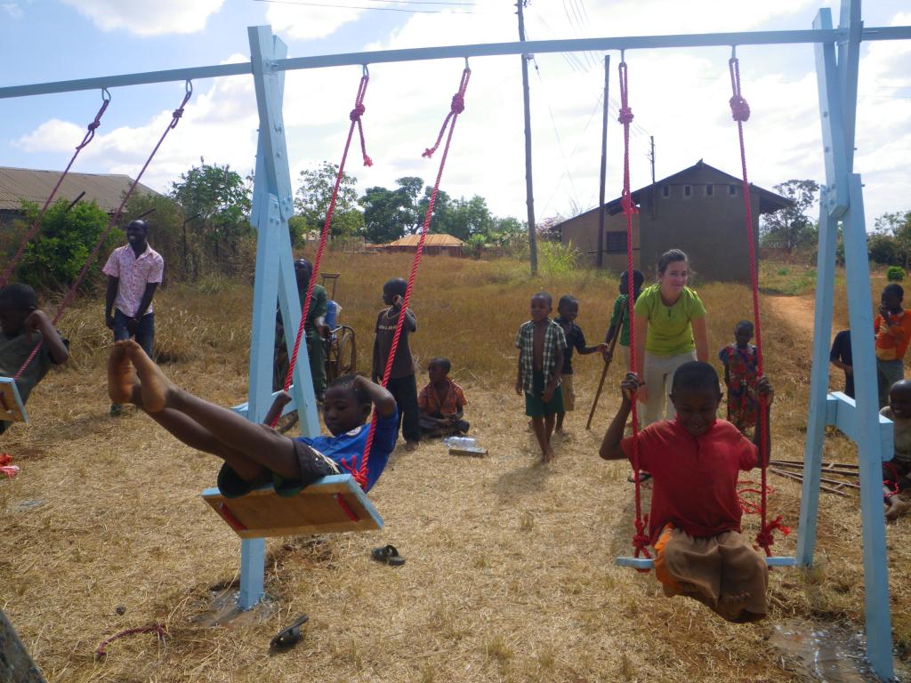 Children on swings