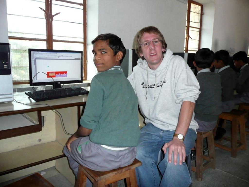 The soft-spoken Paul providing computer training